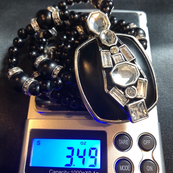 Lia Sophia Beautiful Black Agate W/ Accent Crystal - Picture 7 of 7